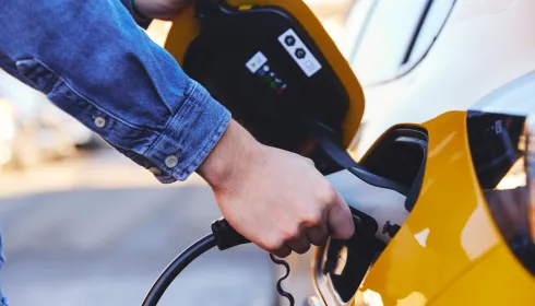 Electric Car being charged